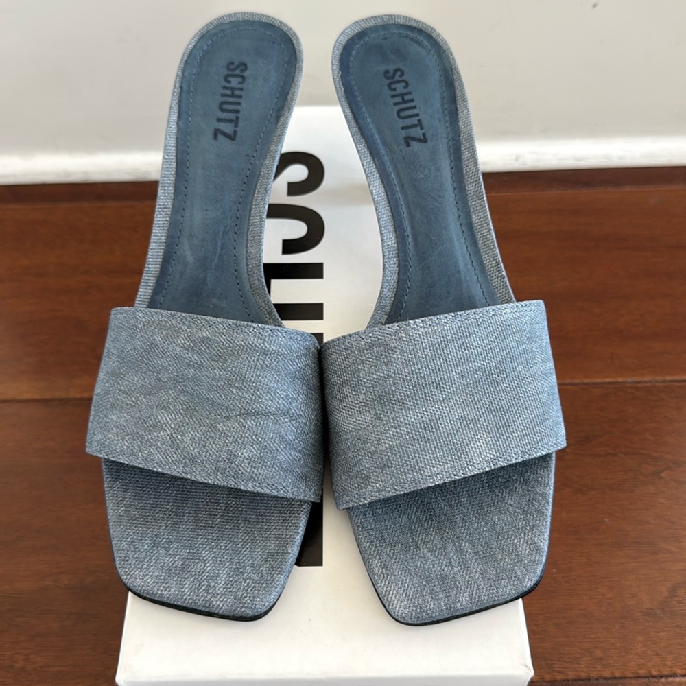 Schultz Kelsea Infinite Blue Denim Sandal Size 9.5